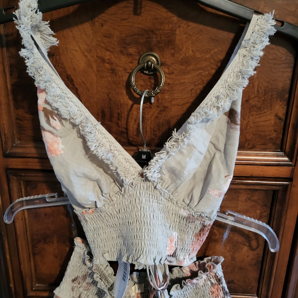 Fringe Crop top and shorts Set